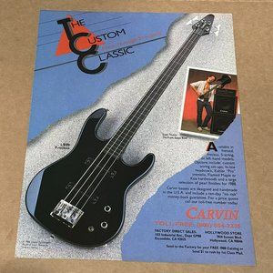Scott Thunes of The Frank Zappa Band - Carvin Amps Guitars - 1988 Print Ad